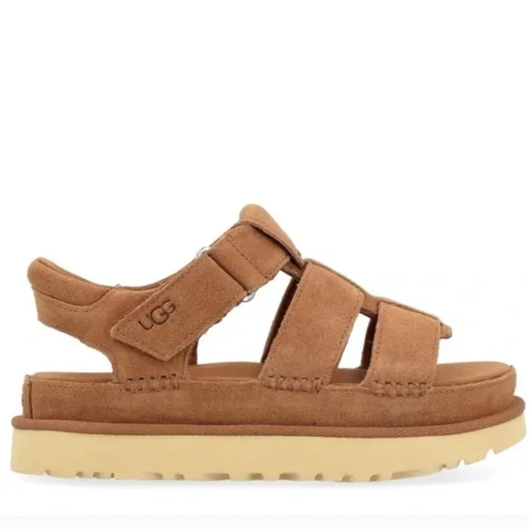 UGG sz 7 womens Goldenstar strap sandal chestnut - Picture 2 of 6